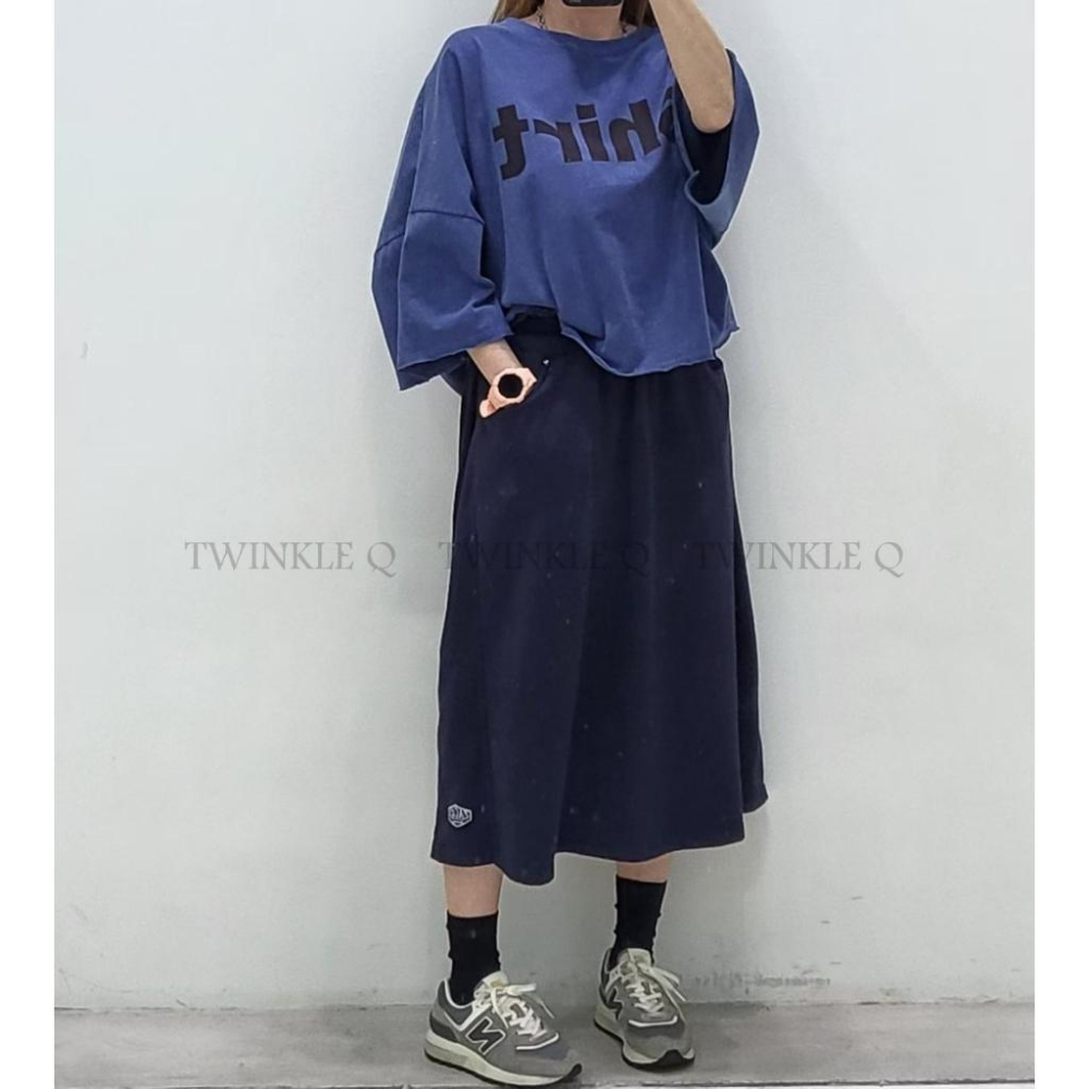 🎀TwinkleQ韓國代購-預購✈️東大門🔥南大門正韓 休閒長裙 刺繡 A字裙 鬆緊 舒適 居家 長裙-細節圖8
