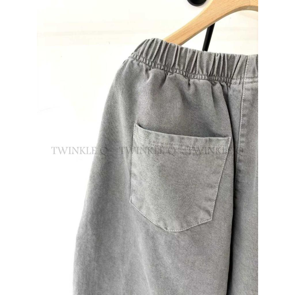 🎀TwinkleQ韓國代購-預購✈️東大門🔥南大門正韓 休閒長褲 素色 水洗 寬鬆 工裝褲 口袋 闊腿 長褲-細節圖5