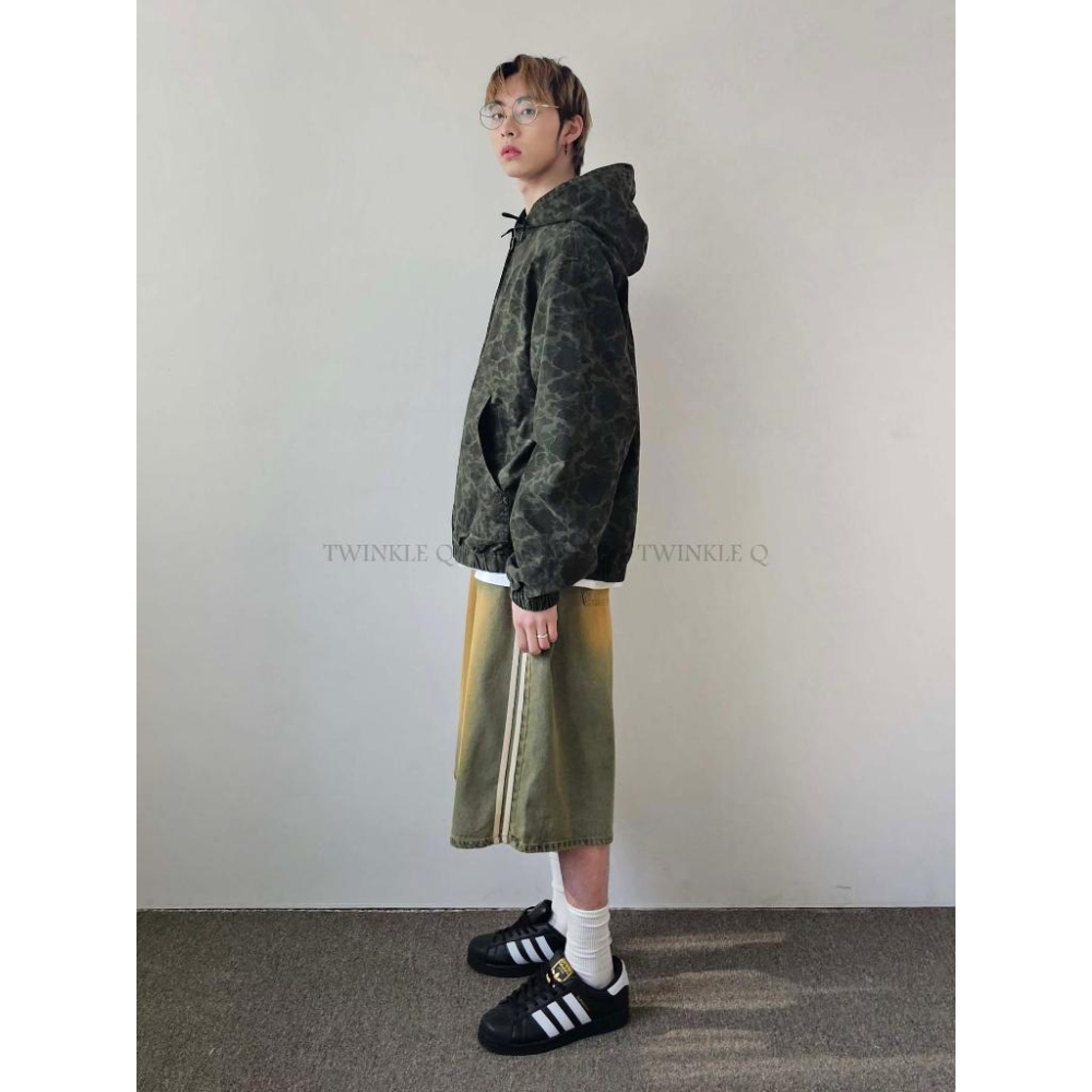 🎀TwinkleQ韓國代購-預購✈️東大門🔥南大門正韓 休閒外套 男女中性 迷彩 連帽外套 連帽拉鍊外套 迷彩外套-細節圖9