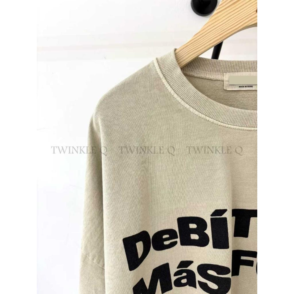 🎀TwinkleQ韓國代購-預購✈️東大門🔥南大門正韓 個人套裝 字母印花 水洗 寬鬆上衣 闊腿慢跑褲 運動 套裝-細節圖5