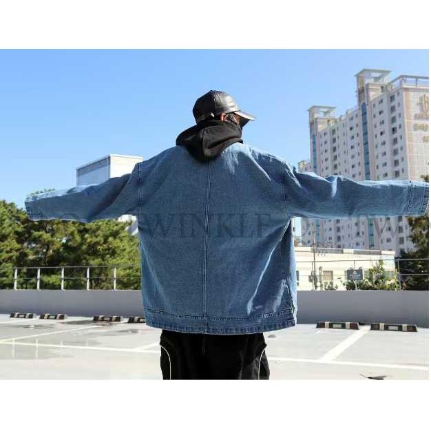 🎀TwinkleQ韓國代購-預購✈️東大門🔥南大門正韓 牛仔開襟衫 牛仔布 口袋 寬鬆版型 襯衫外套 襯衫-細節圖4