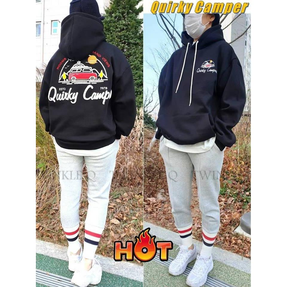 🎀Twinkle Q韓國代購-預購✈️東大門🔥南大門正韓 連帽t恤 圖案 刺繡 刷毛 寬鬆 連帽上衣 帽t 男女 中性-細節圖2