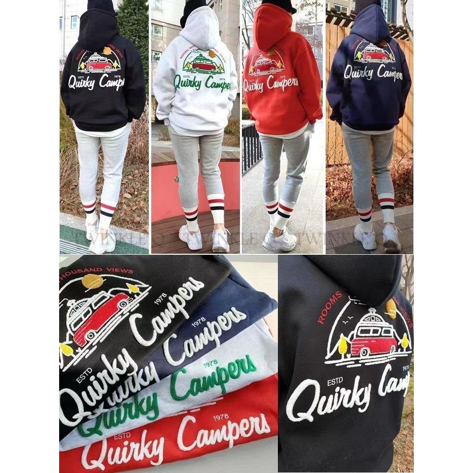 🎀Twinkle Q韓國代購-預購✈️東大門🔥南大門正韓 連帽t恤 圖案 刺繡 刷毛 寬鬆 連帽上衣 帽t 男女 中性-細節圖9