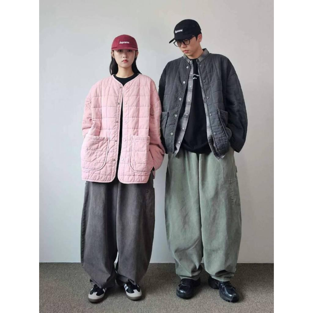 🎀Twinkle Q韓國代購-預購✈️東大門🔥南大門正韓 休閒外套 方塊 格子 口袋 百搭 長袖 外套 男女 中性-細節圖4