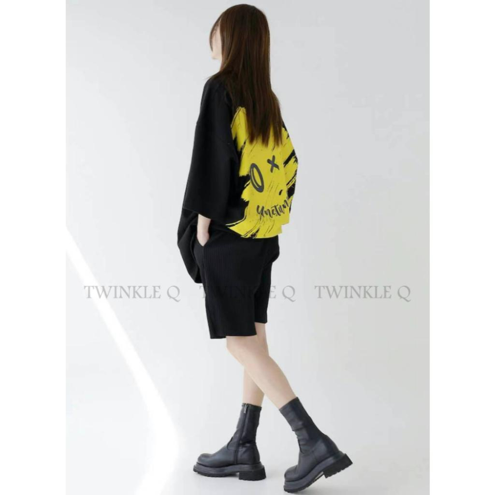 🎀Twinkle Q韓國代購(現貨-預購)✈️東大門🔥南大門正韓 短袖t恤 黃色塗鴨 笑臉 寬鬆 韓國t恤 短t 中性-細節圖2