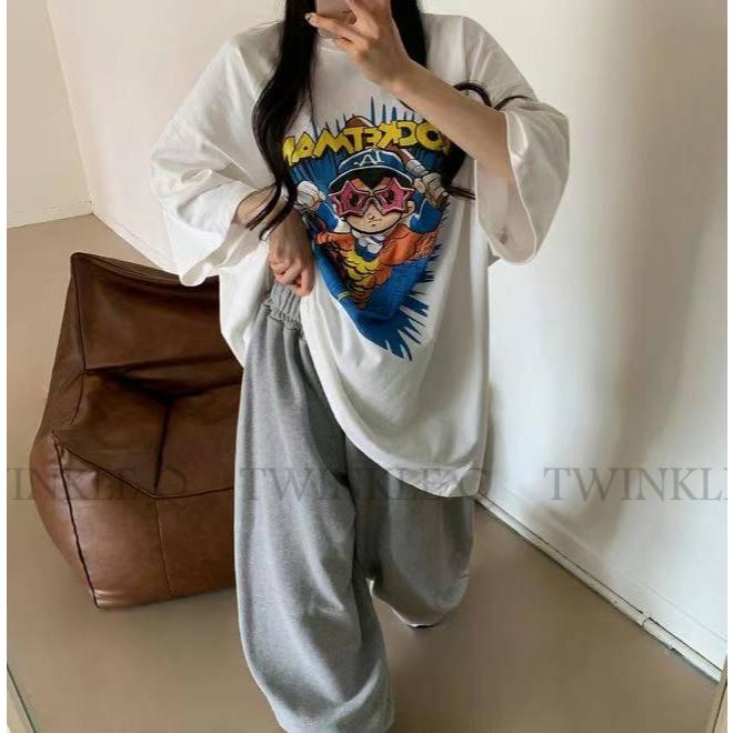 🎀Twinkle Q韓國代購(現貨＋預購) ✈️東大門🔥南大門正韓🇰🇷 短袖t恤 棒球卡通人物 韓國t恤 短t 男女中性-細節圖3