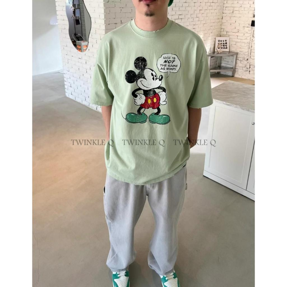 🎀Twinkle Q🎀韓國代購-預購✈️東大門🔥米奇 卡通圖案 印花 短袖T恤 休閒上衣 男女 中性-細節圖5