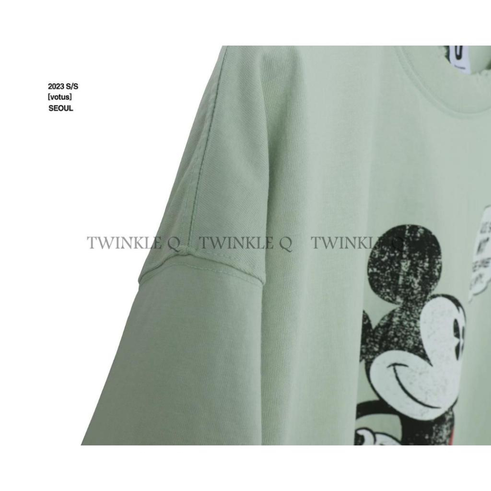 🎀Twinkle Q🎀韓國代購-預購✈️東大門🔥米奇 卡通圖案 印花 短袖T恤 休閒上衣 男女 中性-細節圖6