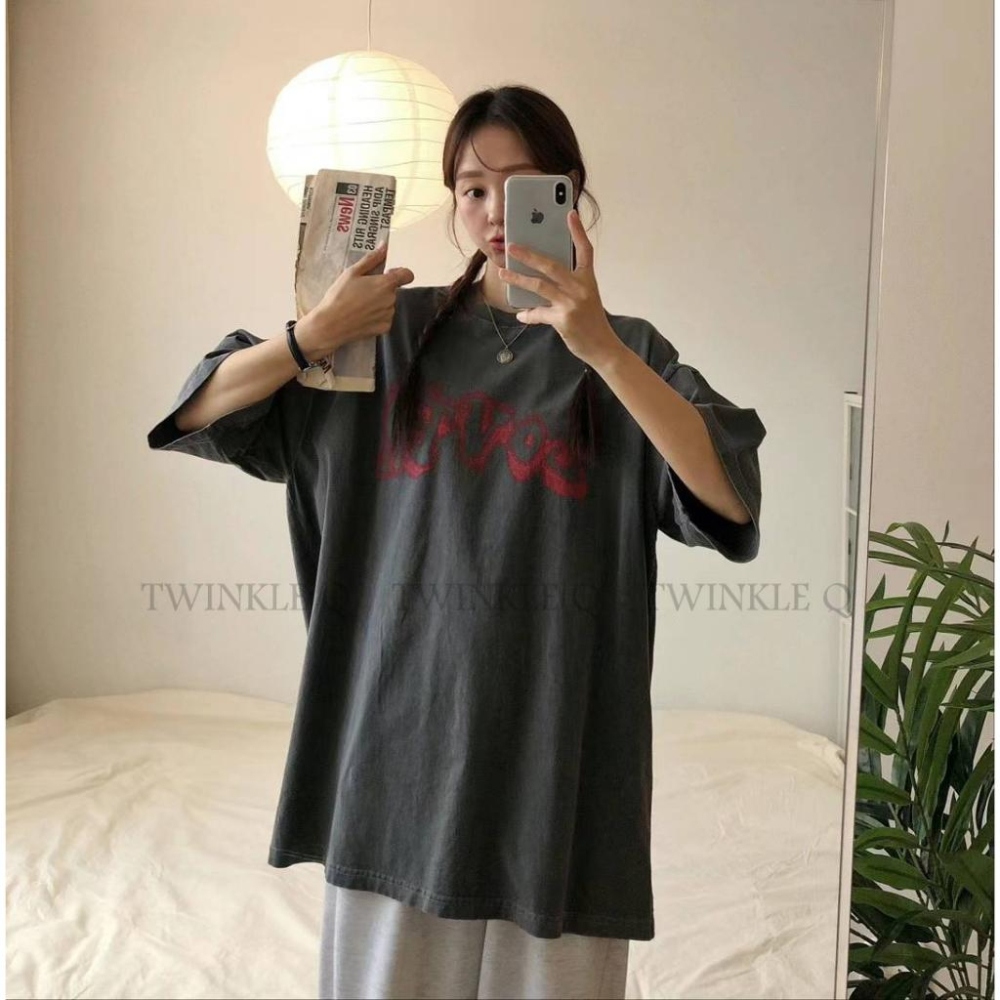 🎀Twinkle Q韓國代購(現貨+預購)✈️東大門🔥南大門正韓 短袖t恤 字母 水洗t恤 韓國t恤 短t 男女 中性-細節圖3