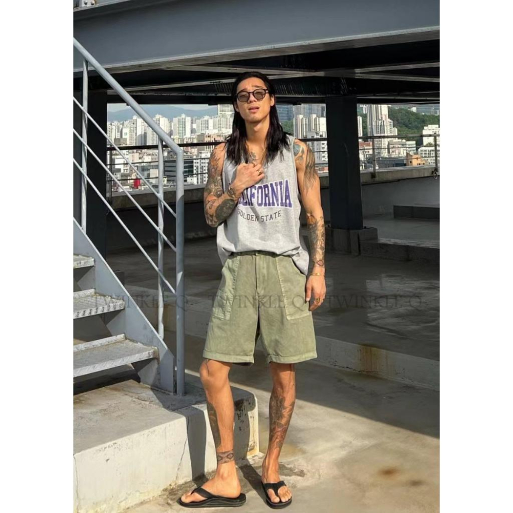 🎀Twinkle Q韓國代購(現貨+預購)✈️東大門🔥南大門正韓 無袖背心 美式風 字母 無袖t恤 上衣 背心 男女中性-細節圖4