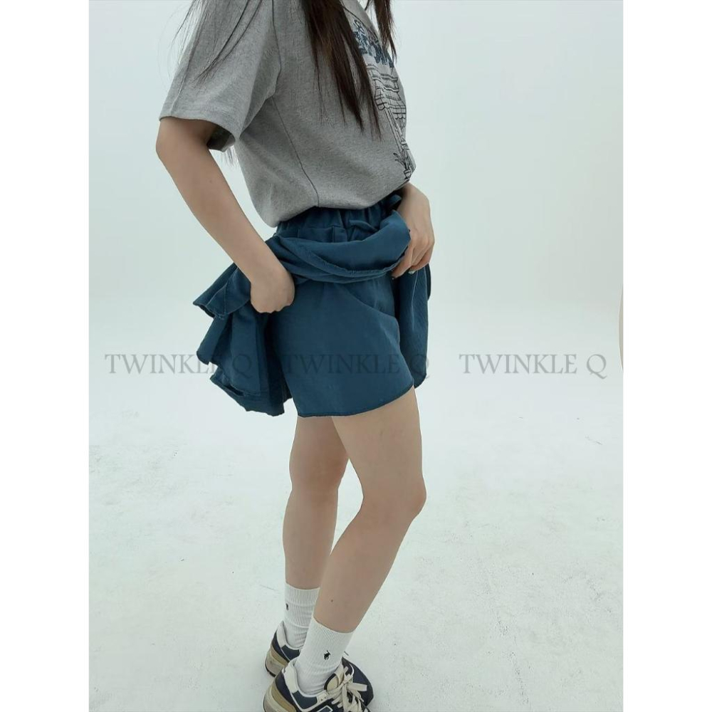 🎀TwinkleQ韓國代購BUY好物-預購✈️正韓🇰🇷 休閒短裙 蝴蝶結抽繩 鬆緊 A字澎澎裙 口袋 寬鬆 裙子-細節圖4