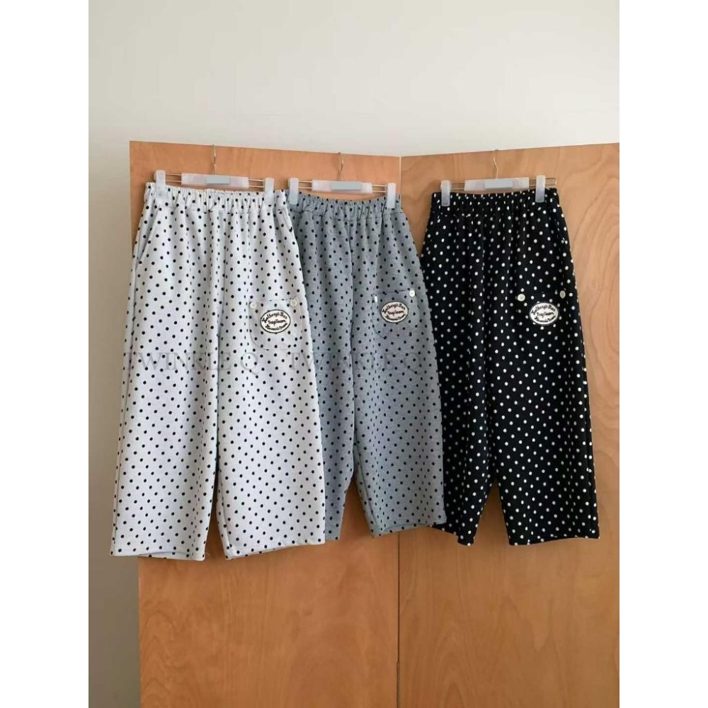 🎀TwinkleQ韓國代購BUY好物-預購✈️正韓🇰🇷 休閒長褲 圓領 小口袋 寬鬆 闊腿 直筒 居家 鬆緊 長褲-細節圖4