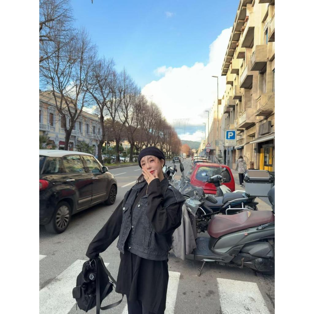 🎀TwinkleQ韓國代購BUY好物-預購✈️正韓🇰🇷 背心外套 美式復古 口袋 貼布 短版 寬鬆 牛仔背心外套-細節圖8