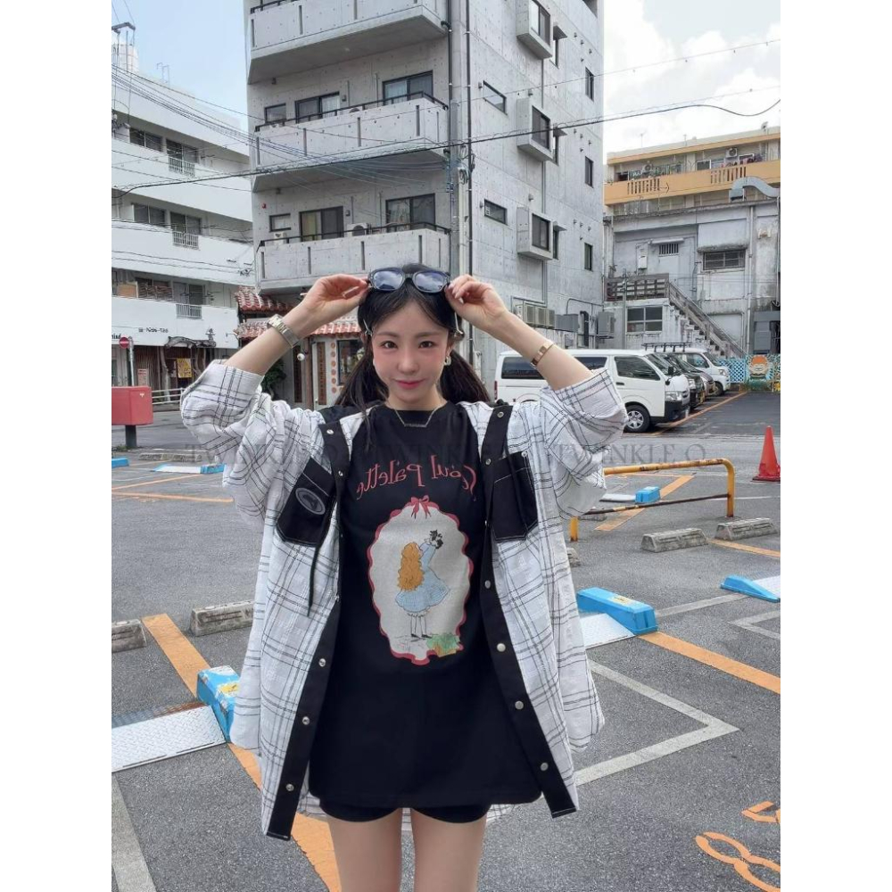 🎀TwinkleQ韓國代購BUY好物-預購✈️正韓🇰🇷 連帽襯衫 撞色連帽格紋襯衫外套 口袋 長袖襯衫 格紋 休閒 襯衫-細節圖5