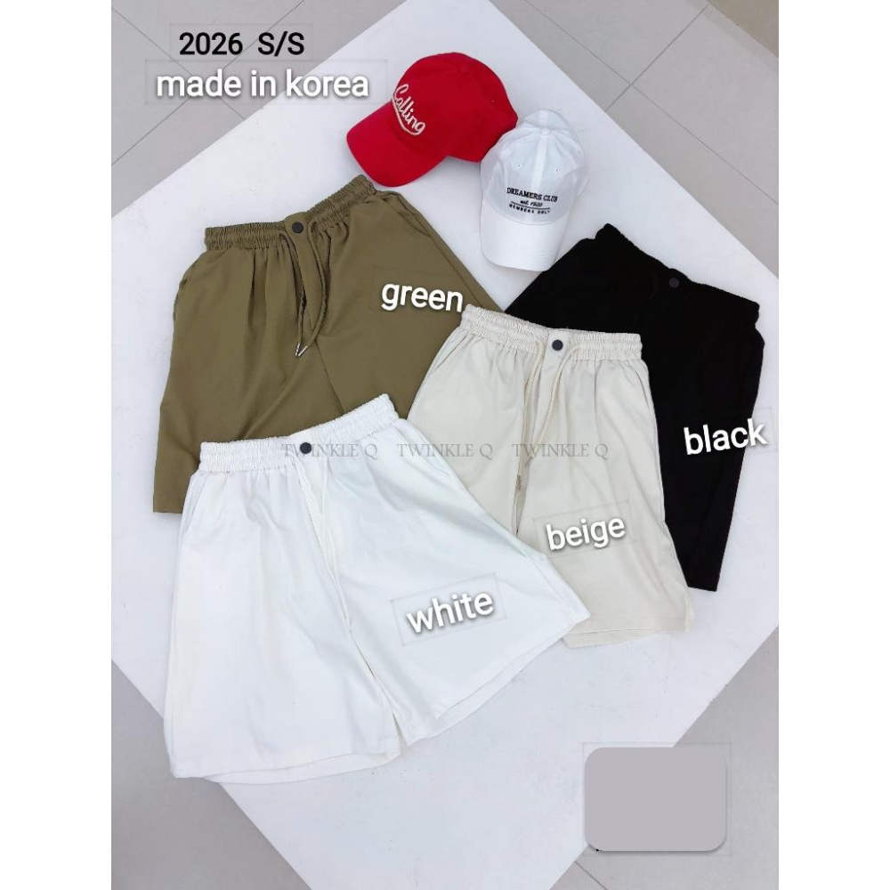 🎀TwinkleQ韓國代購BUY好物-預購✈️正韓🇰🇷 休閒短褲 素色 百搭 鬆緊 居家 短褲-細節圖9