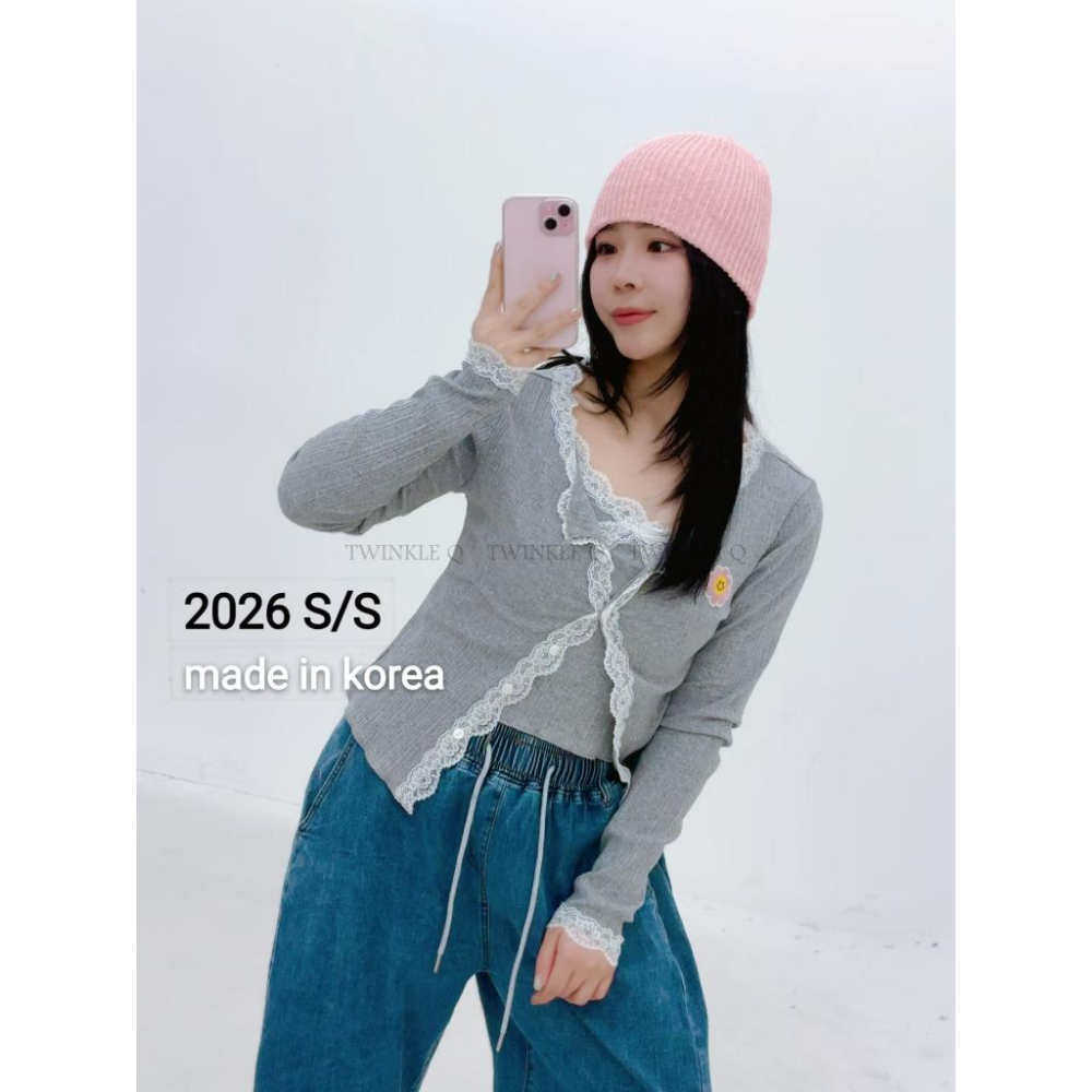 🎀TwinkleQ韓國代購BUY好物-預購✈️正韓🇰🇷 套裝 小外套 蕾絲 背心 兩件式 休閒 套裝-細節圖2