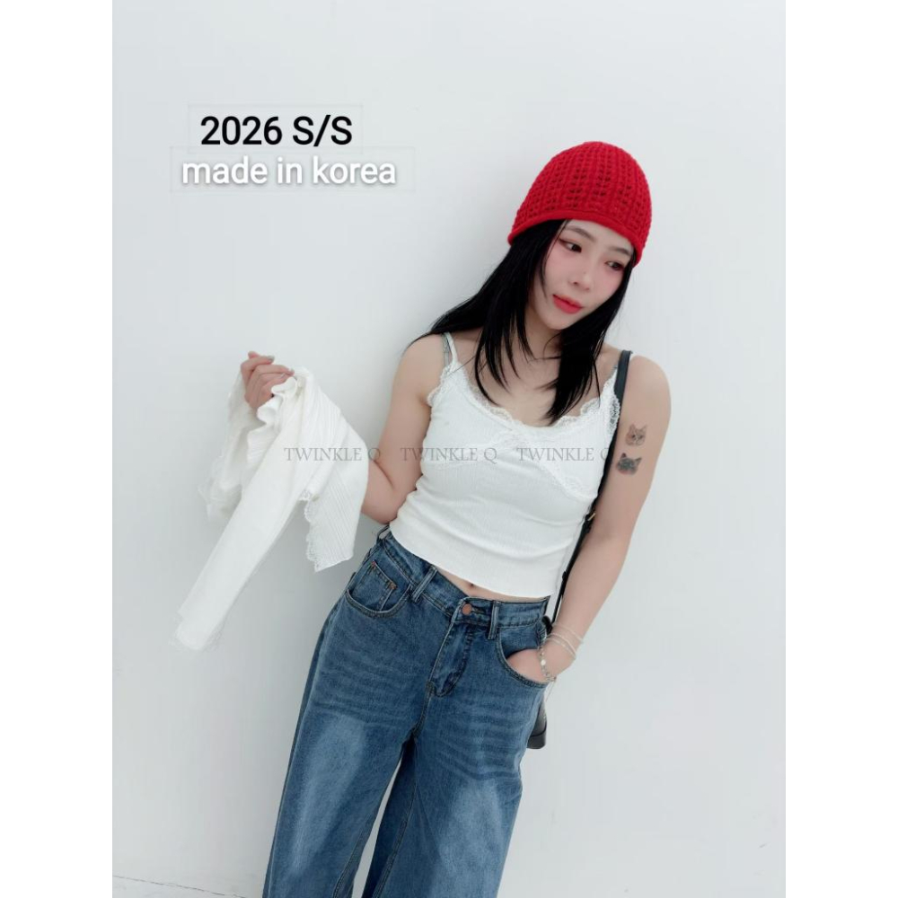 🎀TwinkleQ韓國代購BUY好物-預購✈️正韓🇰🇷 套裝 小外套 蕾絲 背心 兩件式 休閒 套裝-細節圖4