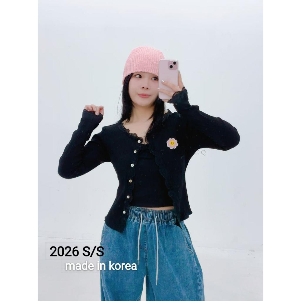 🎀TwinkleQ韓國代購BUY好物-預購✈️正韓🇰🇷 套裝 小外套 蕾絲 背心 兩件式 休閒 套裝-細節圖5