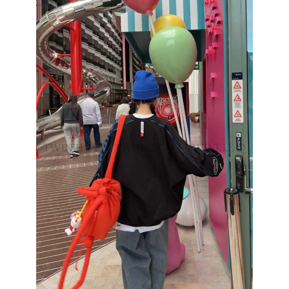 🎀TwinkleQ韓國代購BUY好物-預購✈️正韓🇰🇷 大學t 圖案 愛心 字母印花 長袖上衣 長袖t恤 寬鬆 大學踢-細節圖7