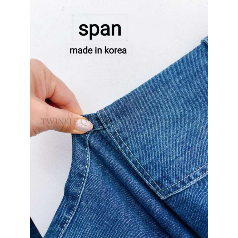 🎀TwinkleQ韓國代購BUY好物-預購✈️正韓🇰🇷 牛仔長褲 笑臉 字母 手繪 貼布 塗鴉 口袋 長褲 牛仔褲-細節圖7