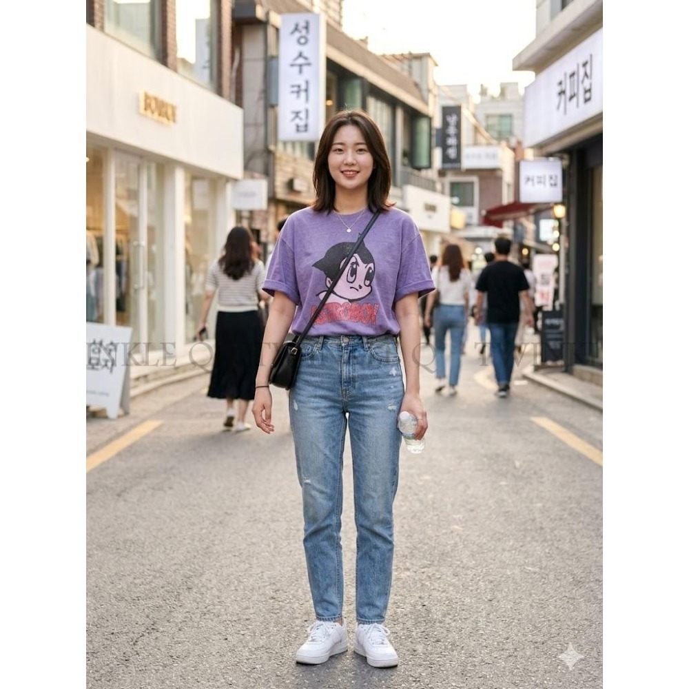 🎀TwinkleQ韓國代購BUY好物-預購✈️正韓🇰🇷 短袖t恤 男女中性 卡通圖案 原子小金鋼 水洗t恤 休閒 短t-細節圖2