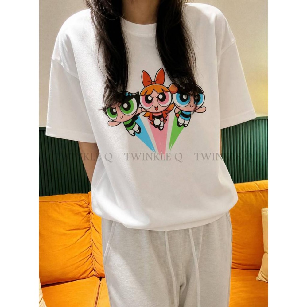 🎀TwinkleQ韓國代購BUY好物-預購✈️正韓🇰🇷 短袖t恤 卡通圖案 印花 落肩t恤 休閒上衣 韓國t恤 短t-細節圖4