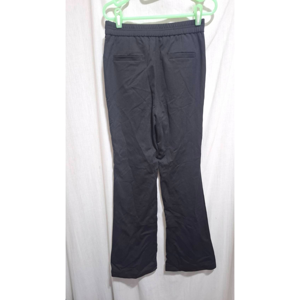 姜小舖M號女用黑色柔軟尼龍長褲 雙邊口袋 親膚 柔膚 觸感佳 休閒長褲 褲子 素色 純色 百搭 深色-細節圖3