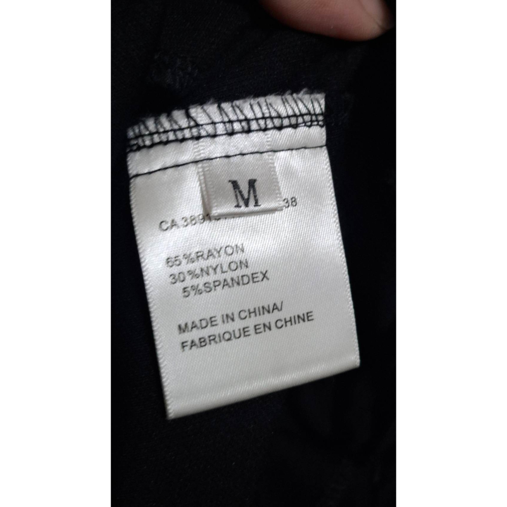 姜小舖M號女用黑色柔軟尼龍長褲 雙邊口袋 親膚 柔膚 觸感佳 休閒長褲 褲子 素色 純色 百搭 深色-細節圖8