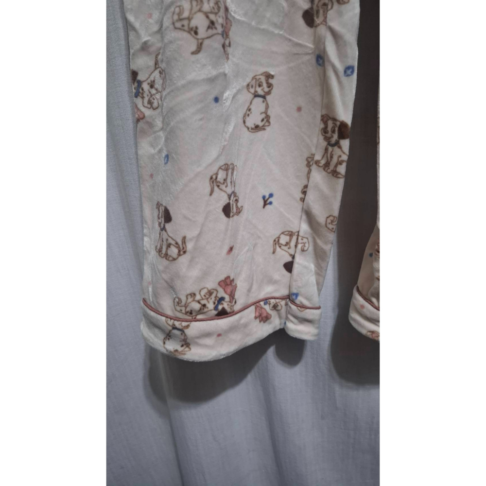 姜小舖L號lativ女用101忠狗大麥町印花滿版圖案柔軟棉質寬鬆睡褲長褲 寬褲 居家休閒褲 褲子 小狗圖案-細節圖6