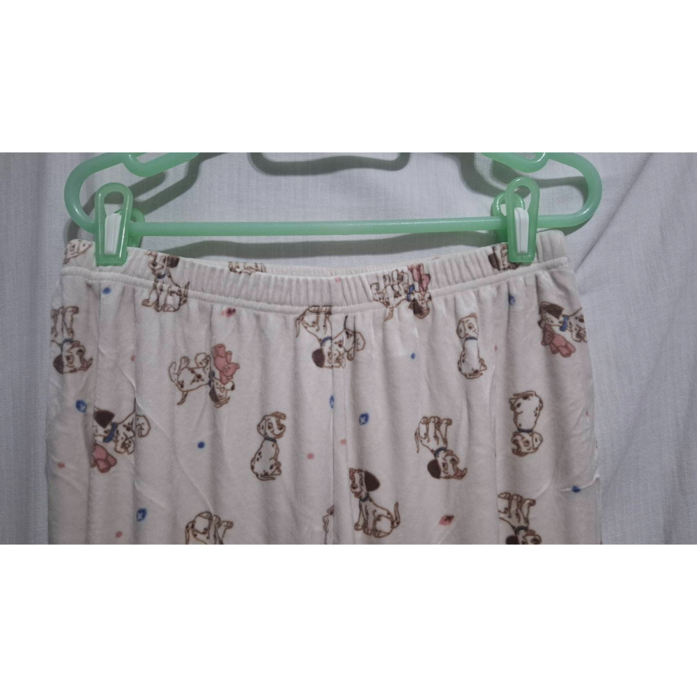 姜小舖L號lativ女用101忠狗大麥町印花滿版圖案柔軟棉質寬鬆睡褲長褲 寬褲 居家休閒褲 褲子 小狗圖案-細節圖7