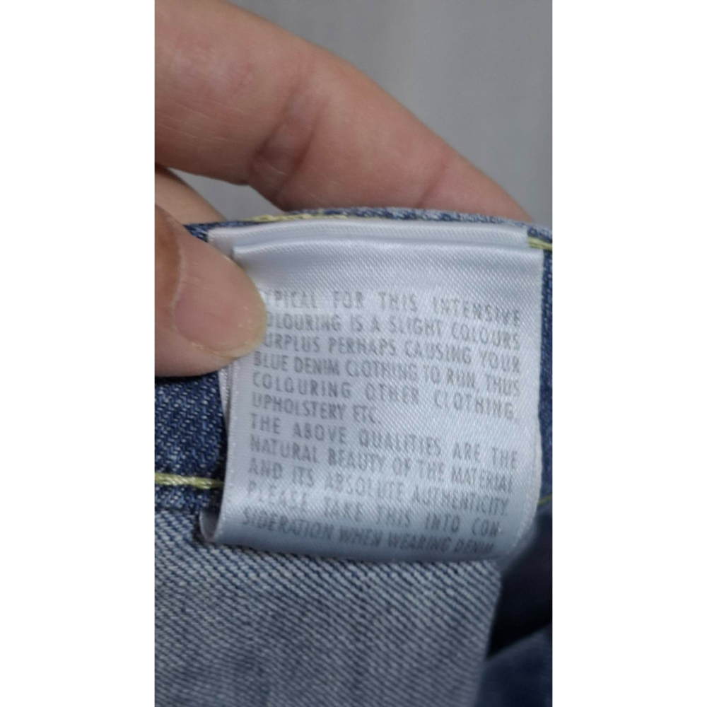 姜小舖S號36號ESCADA SPORT女用藍色棉質刷白愛心口袋牛仔布八分褲長褲 牛仔褲 牛仔長褲 褲子 歐美風 丹寧-細節圖2