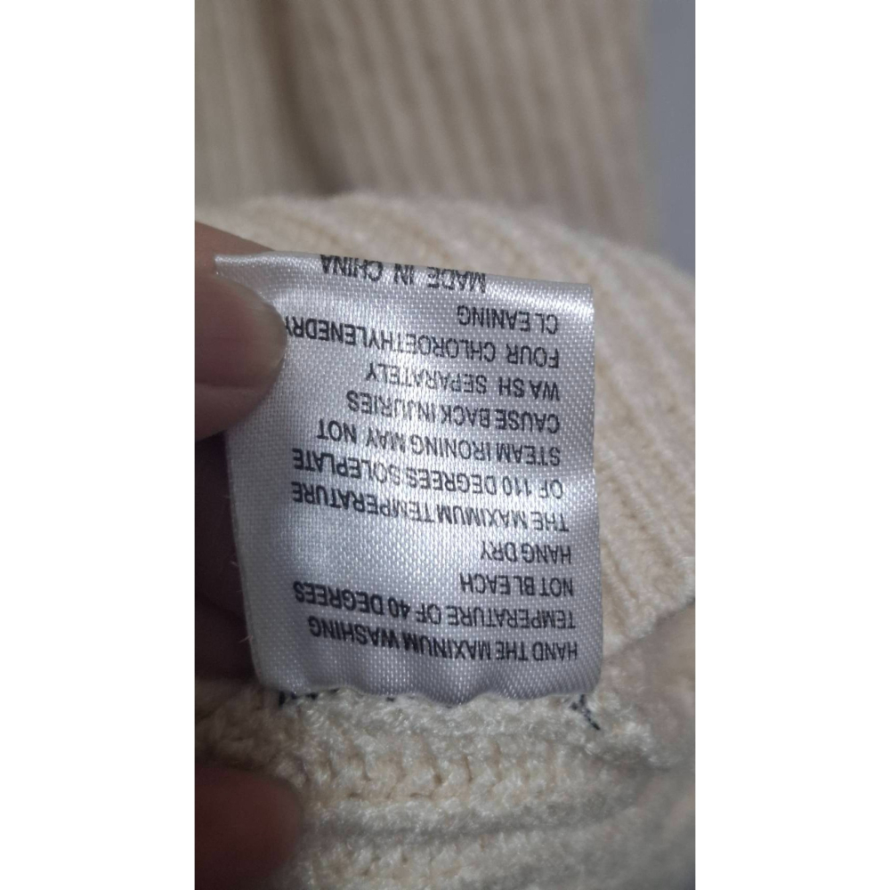 姜小舖M號31.  Fashion米白色針織性感低胸V領露香肩長袖連身洋裝 包臀 顯瘦 冬季保暖 秋冬 連衣裙 連身裙-細節圖5