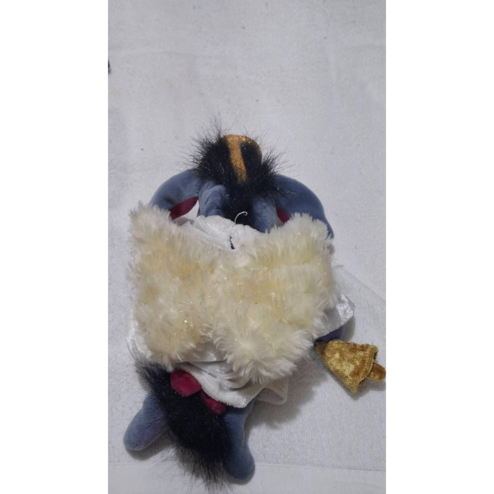 姜小舖老玩具2000年限量版迪士尼小熊維尼系列天使唱詩班跳跳虎豆豆絨毛玩具 高23公分 老物 絕版 填充玩具 布偶-細節圖7