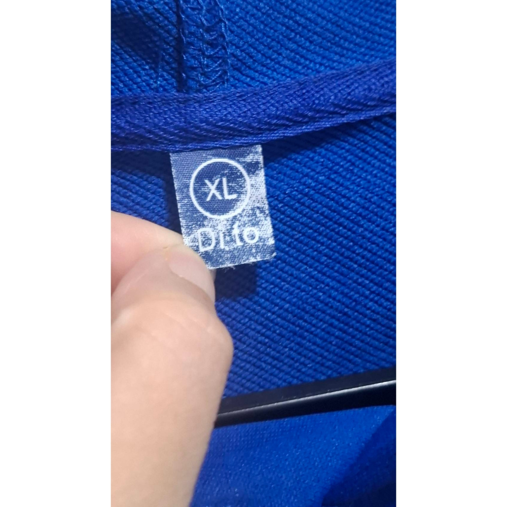 姜小舖XL號Dito男用獅頭圖案藍色柔軟棉質長袖連帽寬鬆上衣 帽T 長T 棉T 春秋 個性 大尺碼 帥氣 大學T-細節圖4