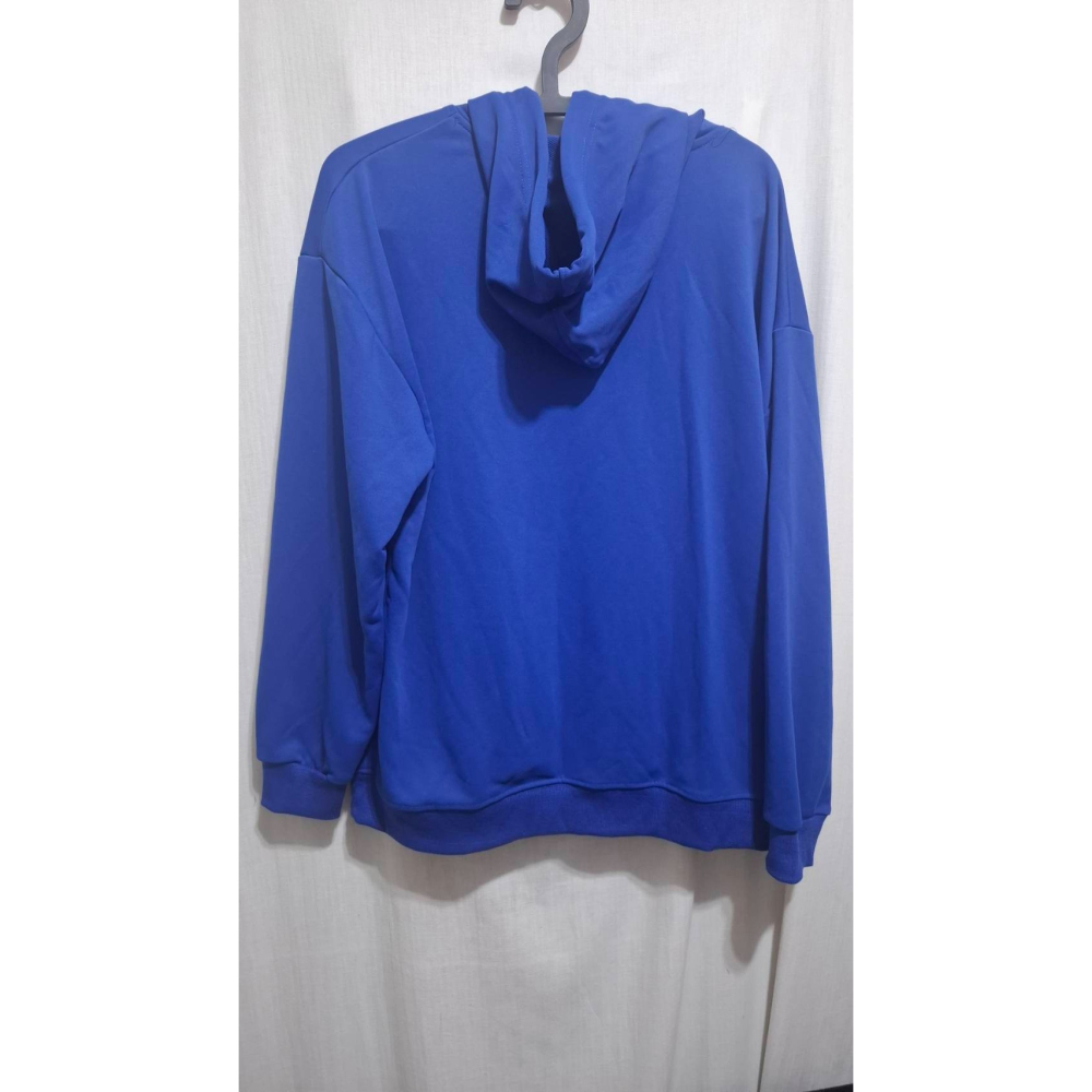 姜小舖XL號Dito男用獅頭圖案藍色柔軟棉質長袖連帽寬鬆上衣 帽T 長T 棉T 春秋 個性 大尺碼 帥氣 大學T-細節圖9