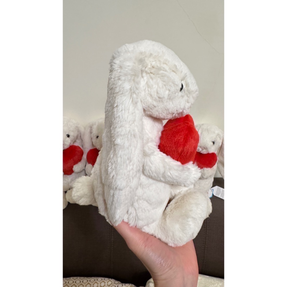 【Jellycat 正品代購】現貨 英國🇬🇧空運直送  Jellycat Bashful 紅色愛心兔 情人節必備-細節圖7