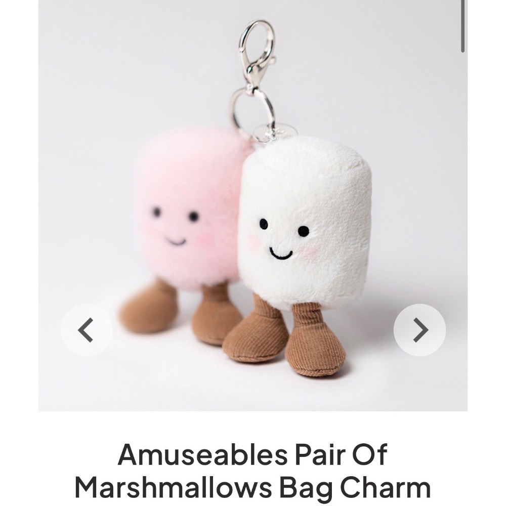 【Jellycat 正品代購】英國🇬🇧正版 Amuseables 超萌棉花糖吊飾 療癒系包包掛飾 送禮首選-細節圖2