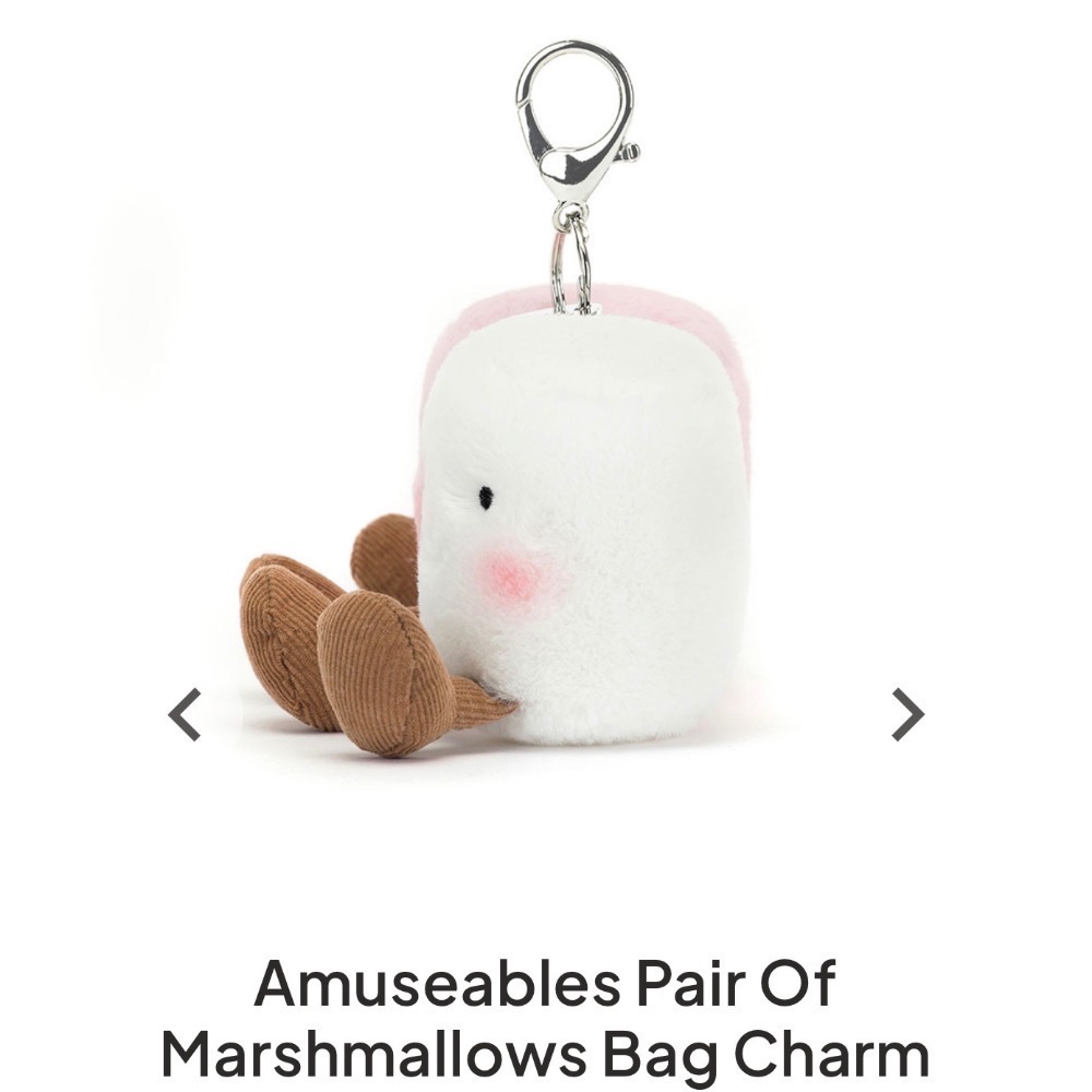 【Jellycat 正品代購】英國🇬🇧正版 Amuseables 超萌棉花糖吊飾 療癒系包包掛飾 送禮首選-細節圖3