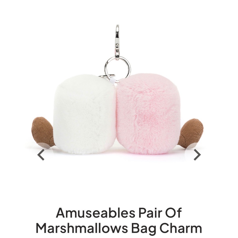 【Jellycat 正品代購】英國🇬🇧正版 Amuseables 超萌棉花糖吊飾 療癒系包包掛飾 送禮首選-細節圖4