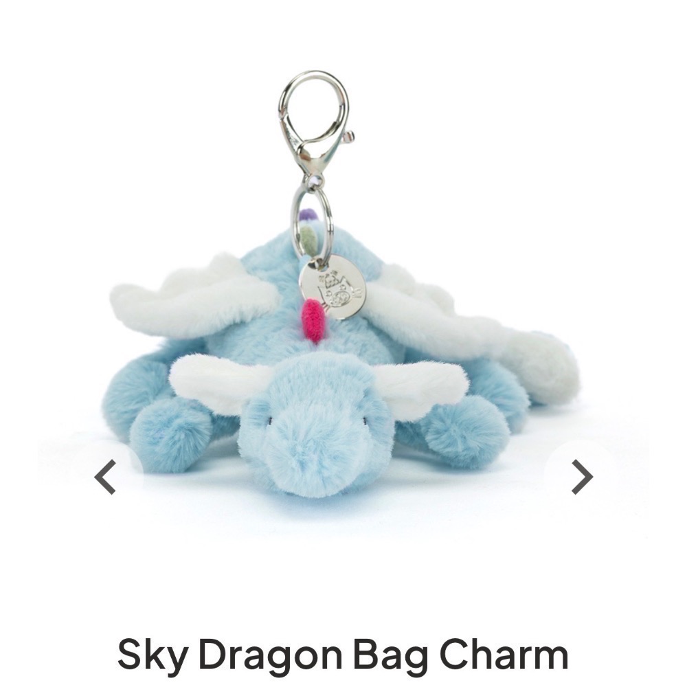 【Jellycat 正品代購】英國🇬🇧空運直送 Jellycat 天空龍吊飾 💕二月新品，超萌登場！-細節圖2