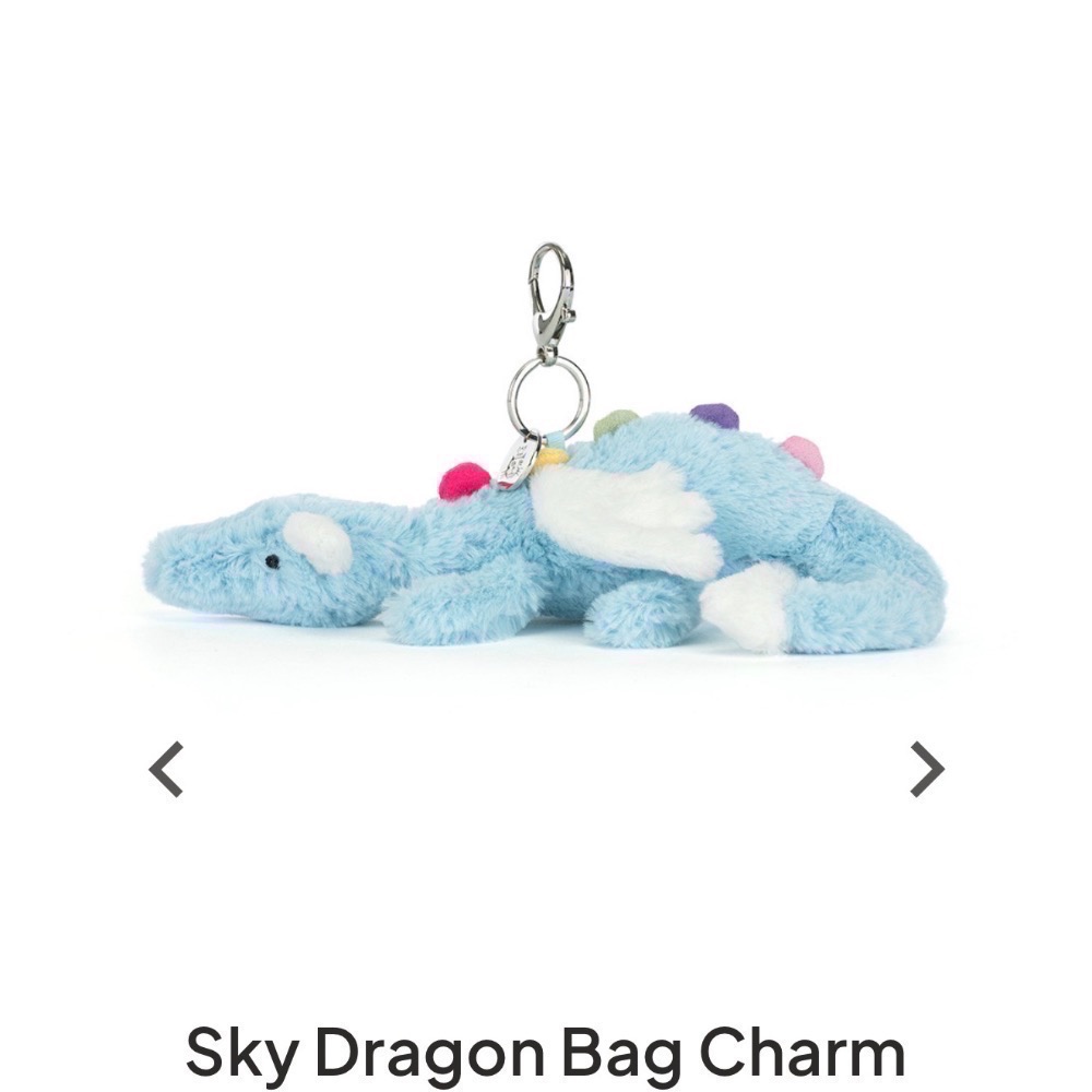 【Jellycat 正品代購】英國🇬🇧空運直送 Jellycat 天空龍吊飾 💕二月新品，超萌登場！-細節圖4