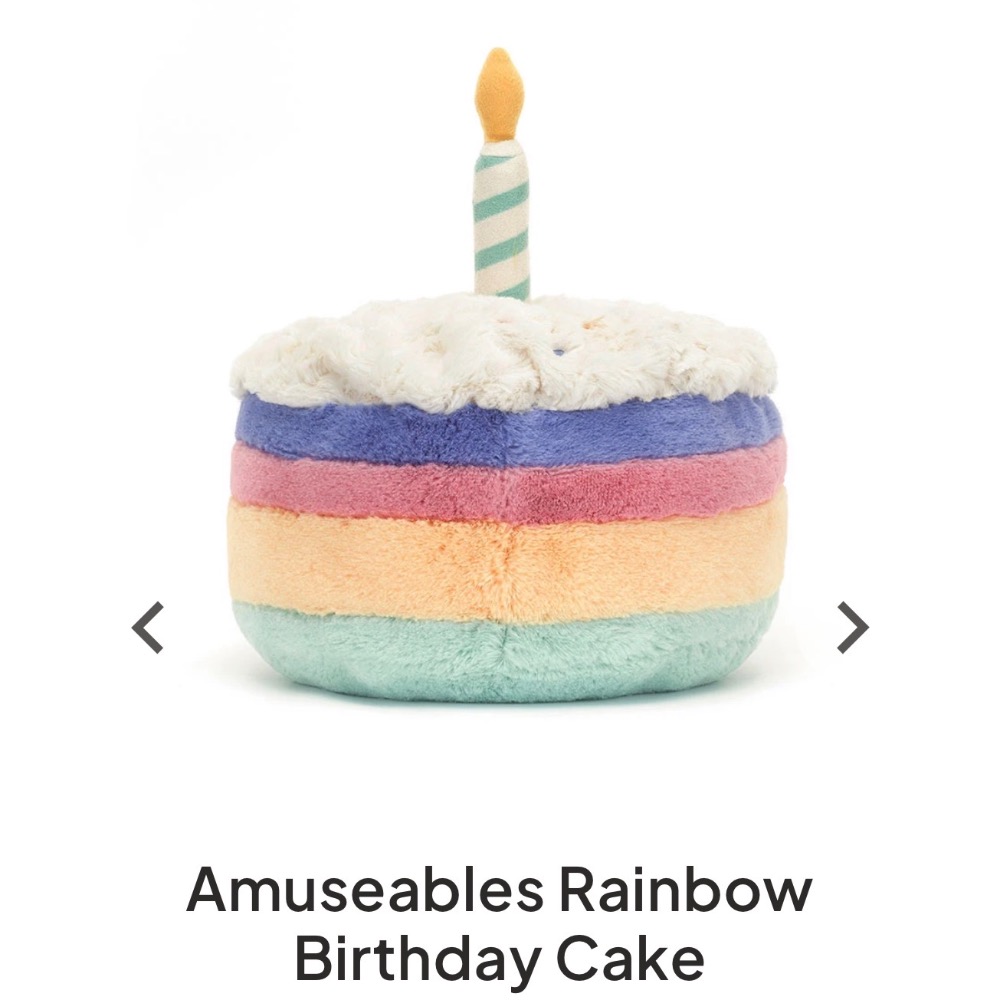 【Jellycat 正品代購】英國🇬🇧空運來台 Jellycat彩虹生日蛋糕M-細節圖3