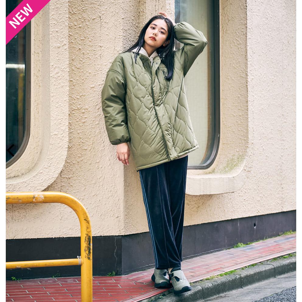 OoKiNi 日本代購 workman 女用桁縫防潑水防風保暖連帽外套 中長版遮臀 顯瘦 防潑水 鋪棉外套 機車外套-細節圖2