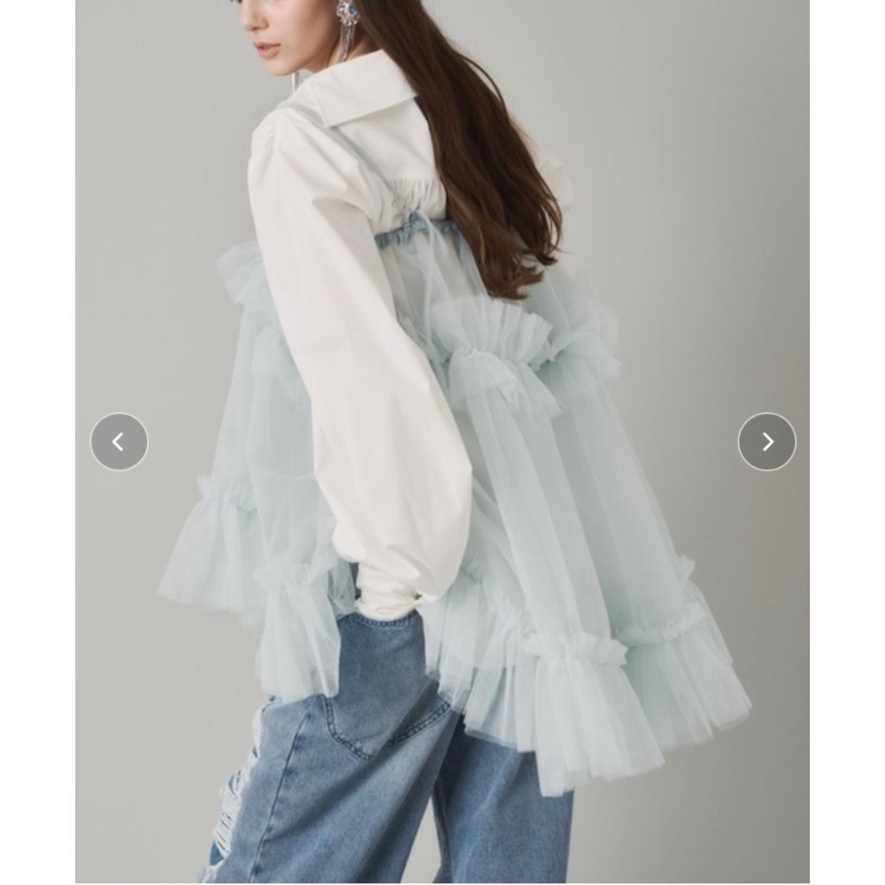 OoKiNi 日本代購 J1U by LA BELLE ETUDE 官網代購 上衣 紗 ZOZOTOWN-細節圖2
