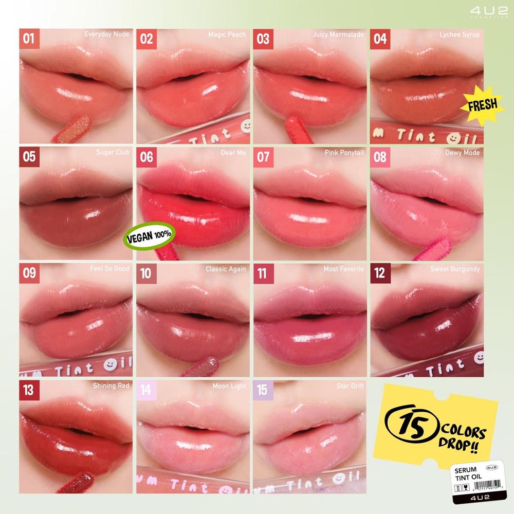 【現貨/預購】OoKiNi  泰國代購 4U2 SERUM TINT OIL 嘟嘟唇釉 3g-細節圖5