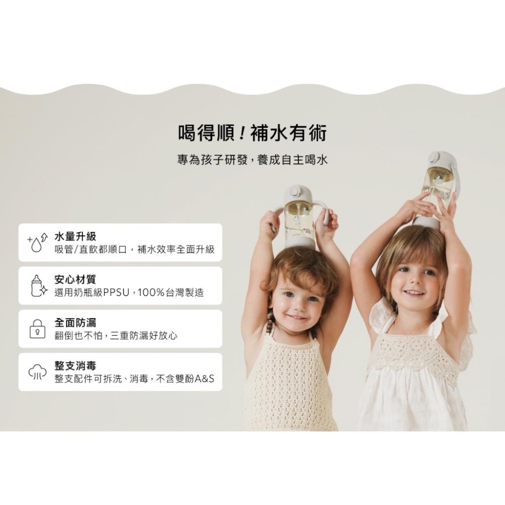 小獅王-鉑金PPSU兒童直飲水壺400ml、吸管水壺400m-細節圖2