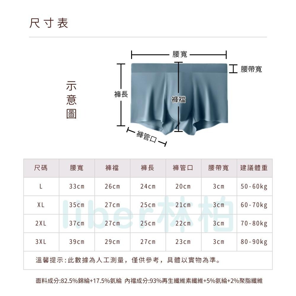 【林柏】買3送1！冰絲 無痕 多色無痕超薄四角褲一片式無痕內褲 冰絲滑爽透氣 男內褲 男四角褲-細節圖9