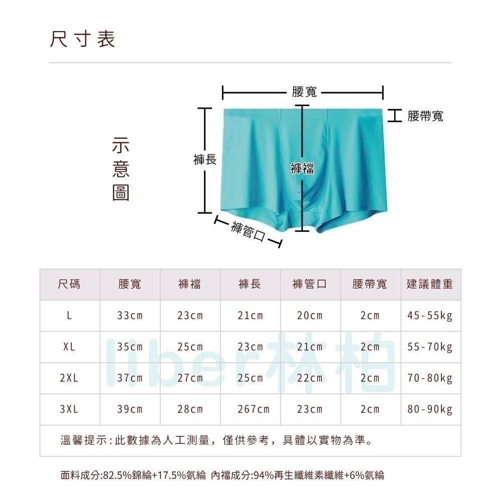 【林柏】買3送1!! 現貨 素色涼爽 冰絲 彈力 無痕 男內褲 男生 四角褲-細節圖11