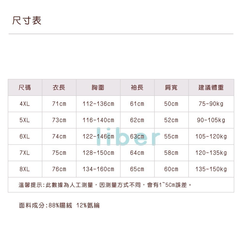 【林柏】零碼出清每件100起！挑戰最大保暖衣，最大到8XL!!秋冬 大碼 男圓領 加絨內衣 磨毛 保暖上衣 XL-8XL-細節圖10