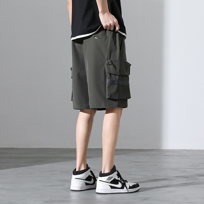 【林柏】最大到8XL 冰絲 冰感 男 短褲 工裝褲 五分短褲 休閒短褲-細節圖10